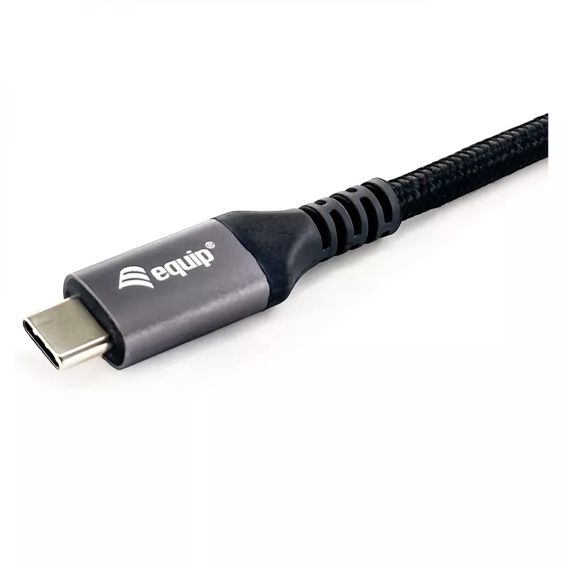 Cabo USB4 Gen3x2 C–C EQUIP 128380, 0.5 m, PD 3.1 240W, 40 Gbps, 8K/60Hz, Preto