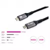 Cabo USB4 Gen3x2 C–C EQUIP 128380, 0.5 m, PD 3.1 240W, 40 Gbps, 8K/60Hz, Preto
