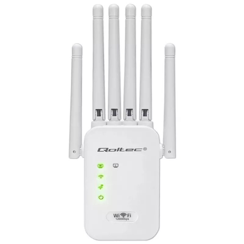 Amplificador de sinal Wi‑Fi QOLTEC AC1200 – Amplificador de sinal dual-band QOLTEC AC1200