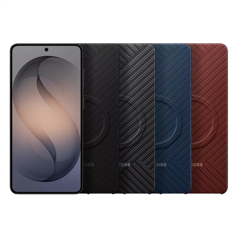 Capa Samsung Carbon Magnet Galaxy S26+, azul-escuro