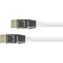 Cabo de ligação DisplayPort 1.2, 4K / UHD @60Hz, fichas totalmente metálicas, contactos dourados, OFC, trança de nylon branca, 10m, Série PYTHON® (GC-M0200)