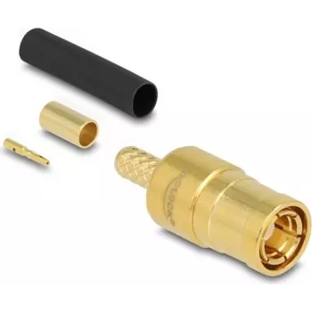 Ficha SMB DELOCK 91786 para cravar RG-174 e RG-316 com tubo termorretrátil