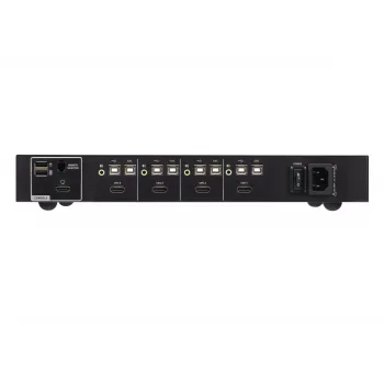 Comutador KVM ATEN 4 portas USB HDMI com CAC, 4K UHD 3840x2160@60Hz, caixa metálica