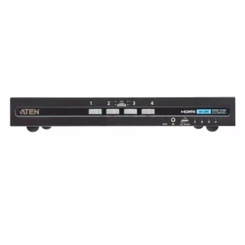 Comutador KVM ATEN 4 portas USB HDMI com CAC, 4K UHD 3840x2160@60Hz, caixa metálica