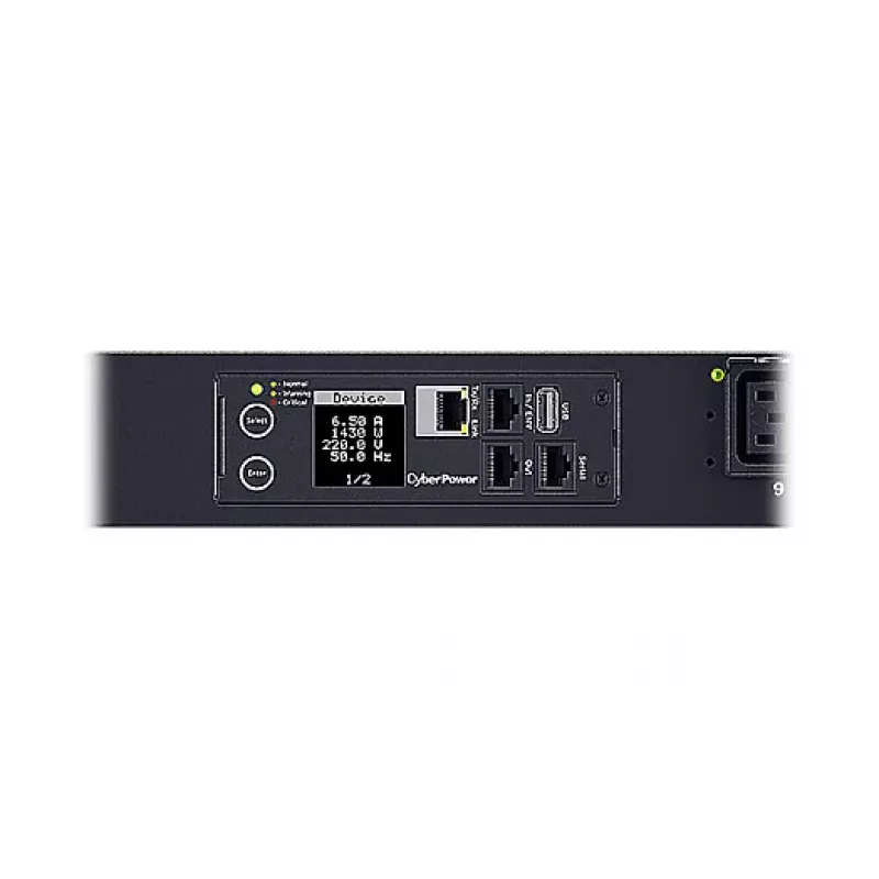 Unidade de distribuição de energia CYBERPOWER PDU81404 — medida/monitorizada/comutada 24 tomadas C13/C19 0U monofásica 200–240V 16A