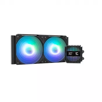 Refrigeração líquida para CPU ZALMAN ALPHA2 V2 A24 240 mm — all-in-one fechada, preta
