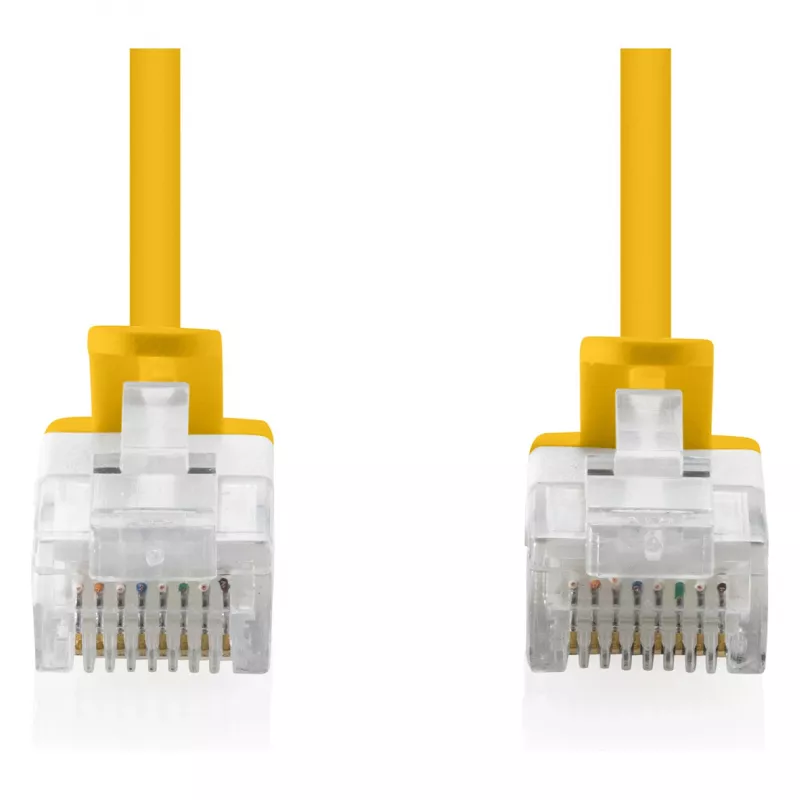 Cabo de rede DIGITUS CAT6 U-UTP fino 0,3 m, amarelo