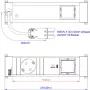 Bachmann 916.505 Power Frame Régua de tomadas pequena, 1x Schuko, 1x USB-C 30 W, 0,2 m
