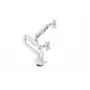 Suporte de secretária para monitor Arozzi AZ-ALZARE-NEO-DUO-WT para 2 ecrãs, até 81,3 cm (32 polegadas), 18 kg total, VESA 75x75–100x100, branco