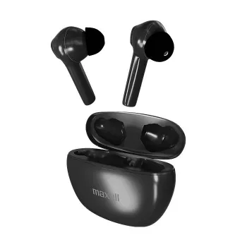 Auscultadores sem fios Maxell Dynamic+ com estojo de carregamento Bluetooth preto