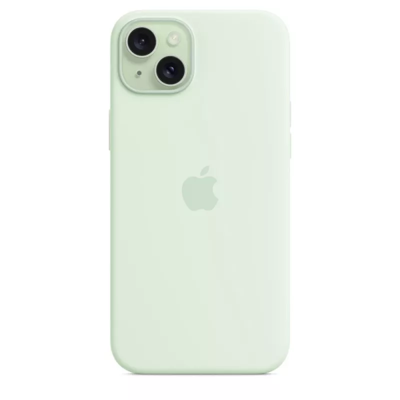 Capa de silicone com MagSafe para Apple iPhone 15 Plus – silicone, menta, para iPhone 15 Plus de 6,7 polegadas