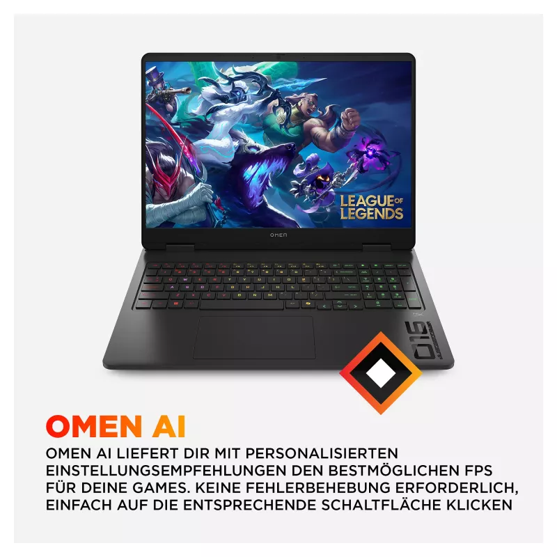 Portátil HP OMEN Gaming 16-am0495ng 16 WQXGA IPS i9-14900HX 32GB/1TB RTX 5070 Win11 - layout do teclado possivelmente alemão