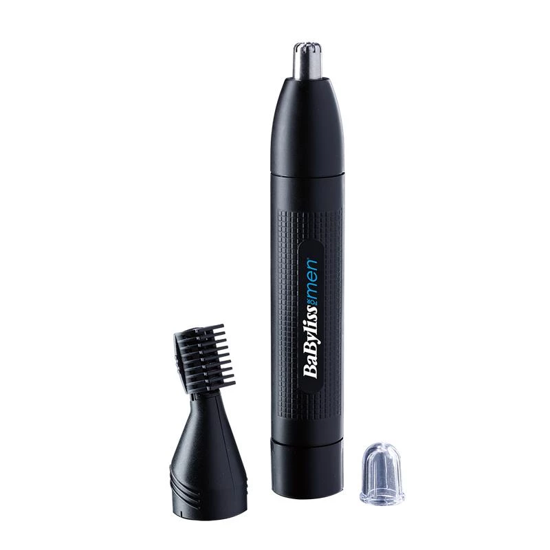 Aparador de precisão BABYLISS E652E para orelhas e nariz, preto, pilha AA