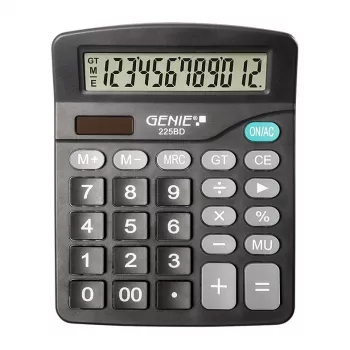 Calculadora de secretária GENIE 225 BD preto