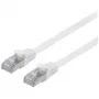 Cabo de rede Equip Cat.6A U/FTP cabo de rede plano RJ-45 10m branco