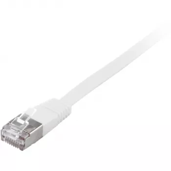 Cabo de rede Equip Cat.6A U/FTP cabo de rede plano RJ-45 10m branco