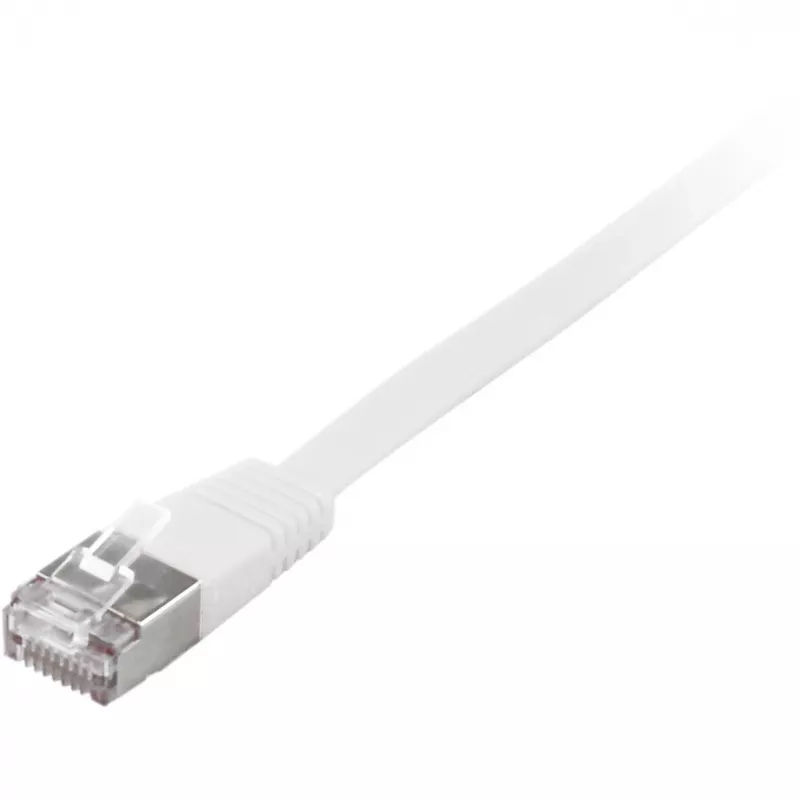 Cabo de rede Equip Cat.6A U/FTP cabo de rede plano RJ-45 10m branco