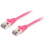 Cabo de rede Equip Cat.6A S/FTP RJ-45 3m rosa