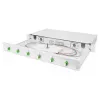 Caixa de fusão de fibra ótica DIGITUS DN-96330/9APC 1U, equipada com 6x LC-APC DX, OS2, polímero/aço, cinzento-claro