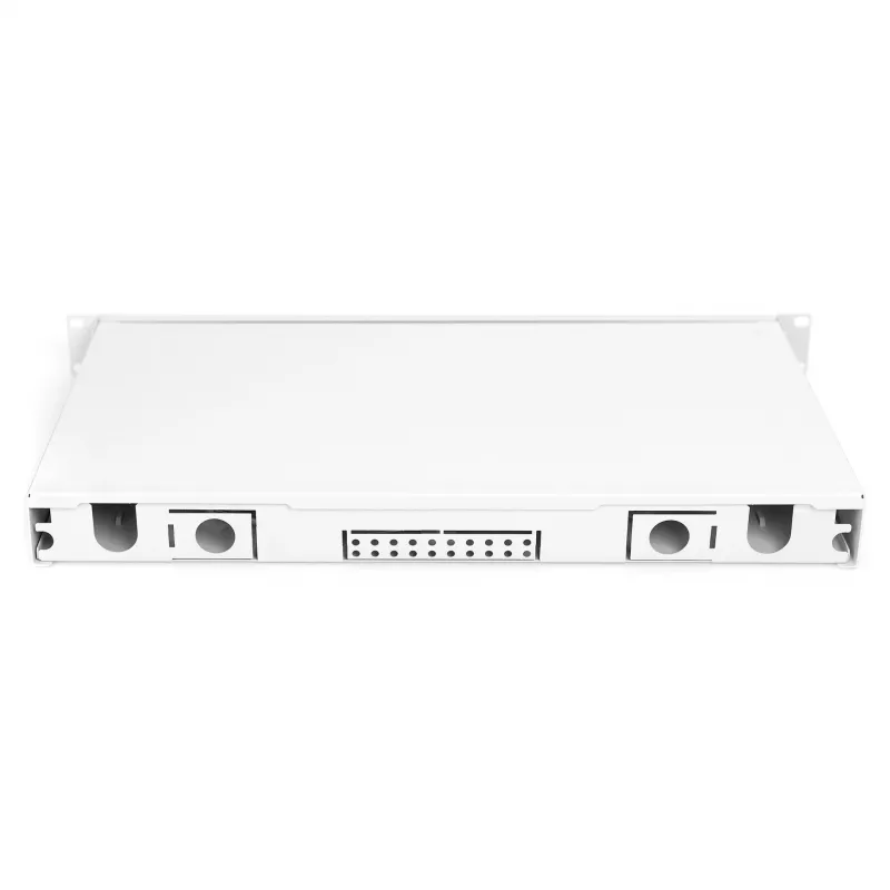 Caixa de fusão de fibra ótica DIGITUS DN-96330/9APC 1U, equipada com 6x LC-APC DX, OS2, polímero/aço, cinzento-claro