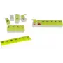 Caixa organizadora de comprimidos 7 dias, first aid only, plástico branco/verde com 7 compartimentos removíveis, sem BPA