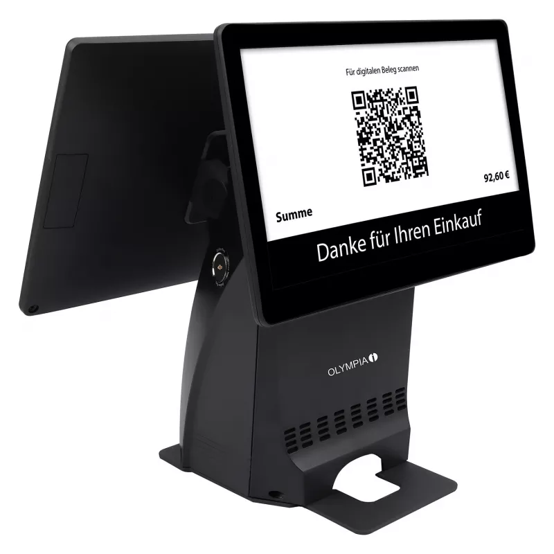 Tudo-em-um Olympia T215K 15 polegadas (38,1 cm) ecrã tátil, Android 11, impressora térmica direta (8 cm), preto