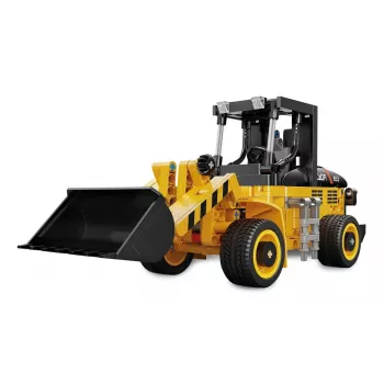 Conjunto de construção pá carregadora Jamara CaDA Wheel loader Bricks, para crianças a partir dos 8 anos, preto e amarelo