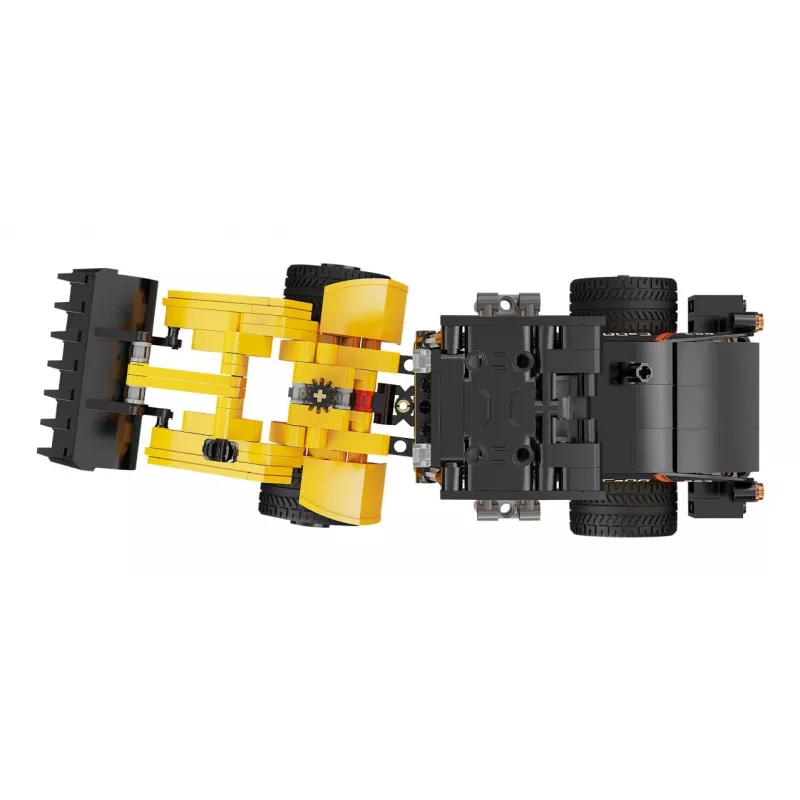 Conjunto de construção pá carregadora Jamara CaDA Wheel loader Bricks, para crianças a partir dos 8 anos, preto e amarelo