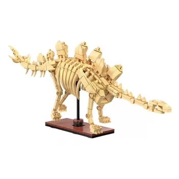 Conjunto de construção Jamara CaDA fóssil de dinossauro Stegosaurus — 297 peças, idade 8+, bege/castanho