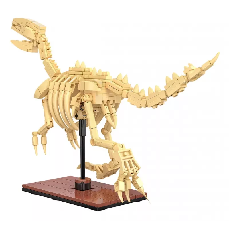 Conjunto de construção Jamara CaDA fóssil de dinossauro Stegosaurus — 297 peças, idade 8+, bege/castanho
