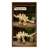 Conjunto de construção Jamara CaDA fóssil de dinossauro Stegosaurus — 297 peças, idade 8+, bege/castanho
