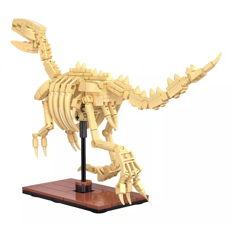 Conjunto de construção Jamara CaDA fóssil de dinossauro Velociraptor — 256 peças, idade 8+, bege/castanho