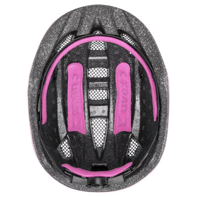 Capacete de proteção para crianças UVEX kid 2 cc multicolor rosa, casco rígido, acabamento mate
