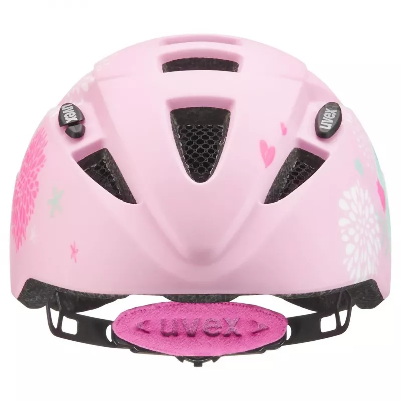 Capacete de proteção para crianças UVEX kid 2 cc multicolor rosa, casco rígido, acabamento mate