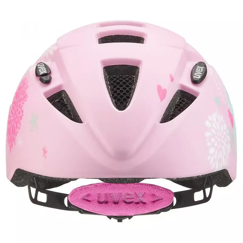 Capacete de proteção para crianças UVEX kid 2 cc multicolor rosa, casco rígido, acabamento mate