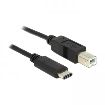 Cabo USB DeLOCK 0,5m USB2.0-C/USB2.0-B preto