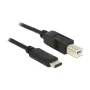Cabo USB DeLOCK 0,5m USB2.0-C/USB2.0-B preto