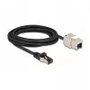 Cabo ficha RJ45 para módulo Keystone conector fêmea RJ45 DeLOCK 87029