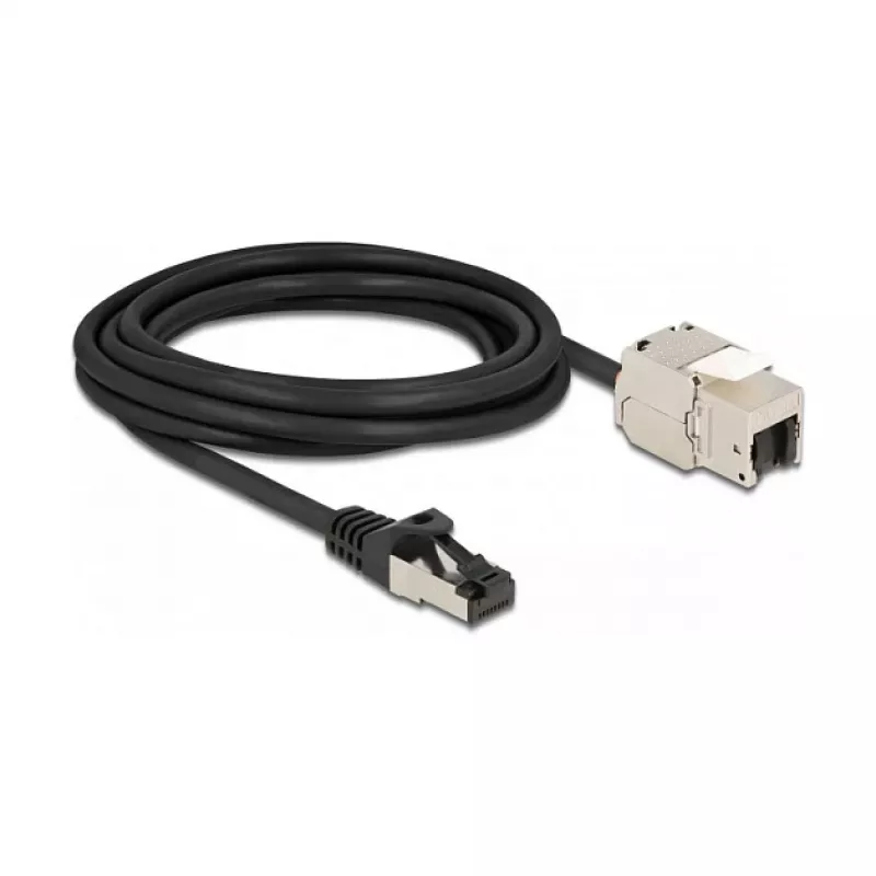 Cabo ficha RJ45 para módulo Keystone conector fêmea RJ45 DeLOCK 87029