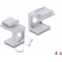 Tampa Keystone branca com entrada de cabo de 7 mm, pack de 4 – DELock 87609