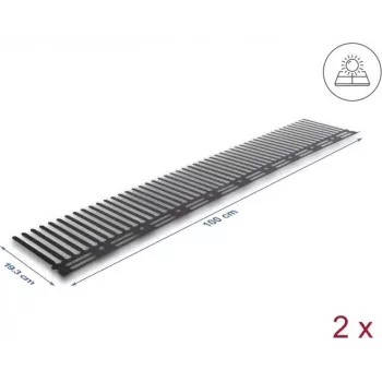 Barreira de proteção para aves para instalações fotovoltaicas DELOCK 1 m — 2 unidades, castanho, 193 mm