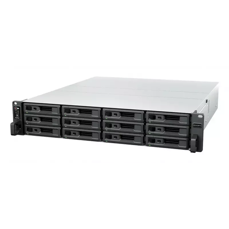 NAS Rack Synology RS2423RP+II (Rack 2U) AMD Ryzen V1780B 8 GB DDR4, 12 baias, RAID, DiskStation Manager