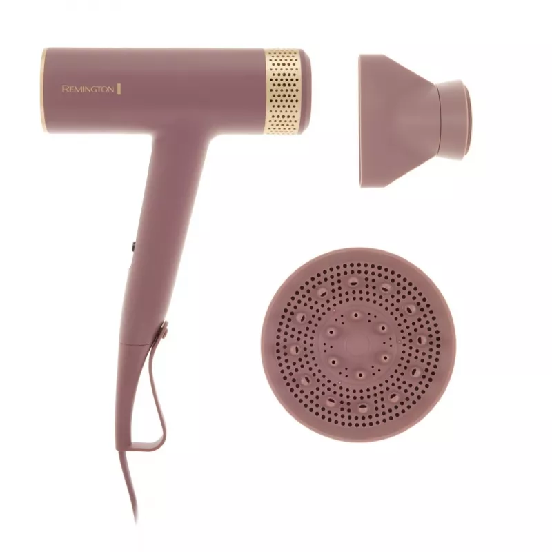 Secador de cabelo Remington EC8930, 1600 W, motor digital, 110000 rpm, rosa, cabo de 3 m