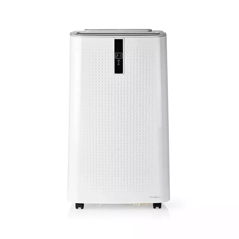 Ar condicionado portátil Nedis WIFIACMB1WT12 — Arrefecimento Classe A, ficha tipo F, ecrã LCD, branco, 62 dB