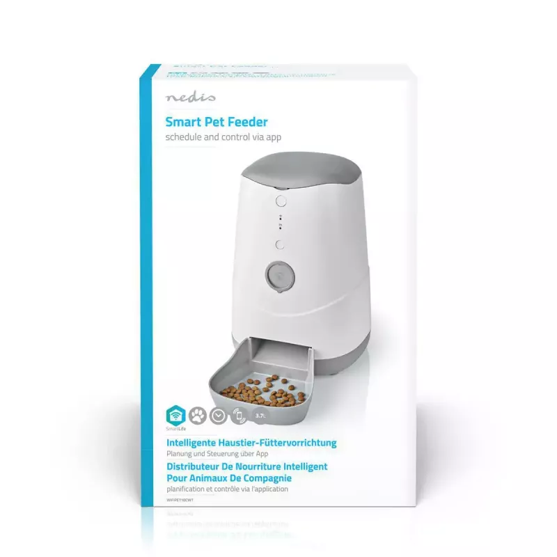 Nedis WIFIPET10CWT Distribuidor automático de comida para animais 3,7 L Wi-Fi