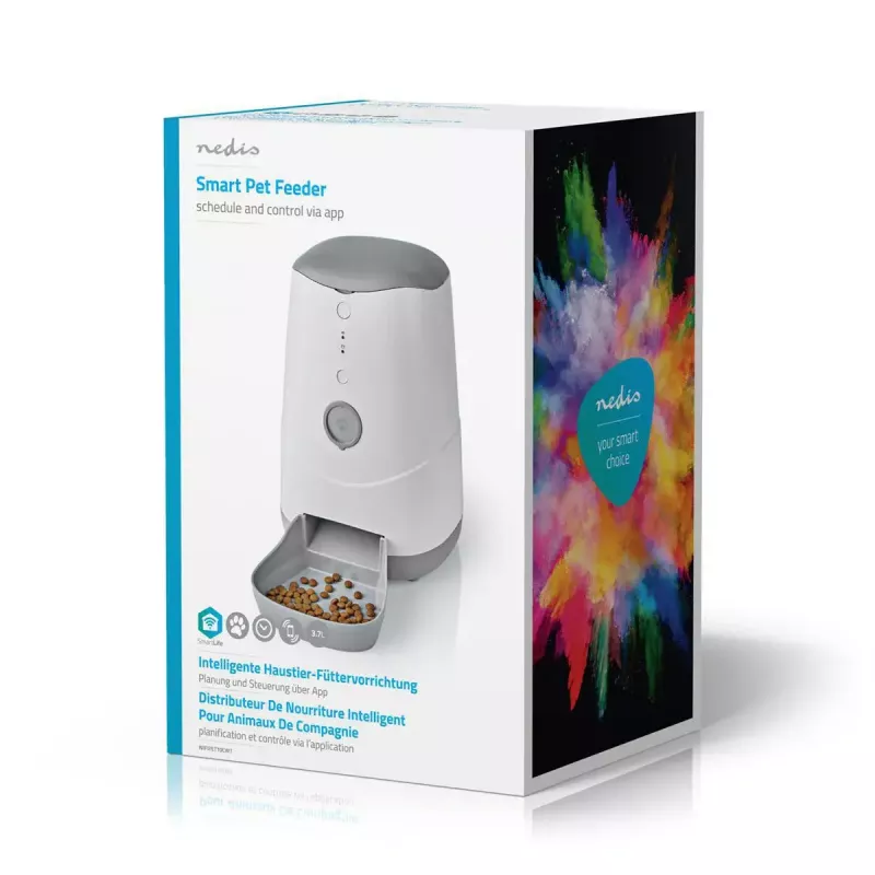 Nedis WIFIPET10CWT Distribuidor automático de comida para animais 3,7 L Wi-Fi