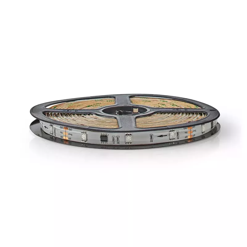 Faixa de luz inteligente Nedis WIFILS51CRGB – Wi‑Fi, RGB, 24 W, cabo de 1 m, 12 mm de largura