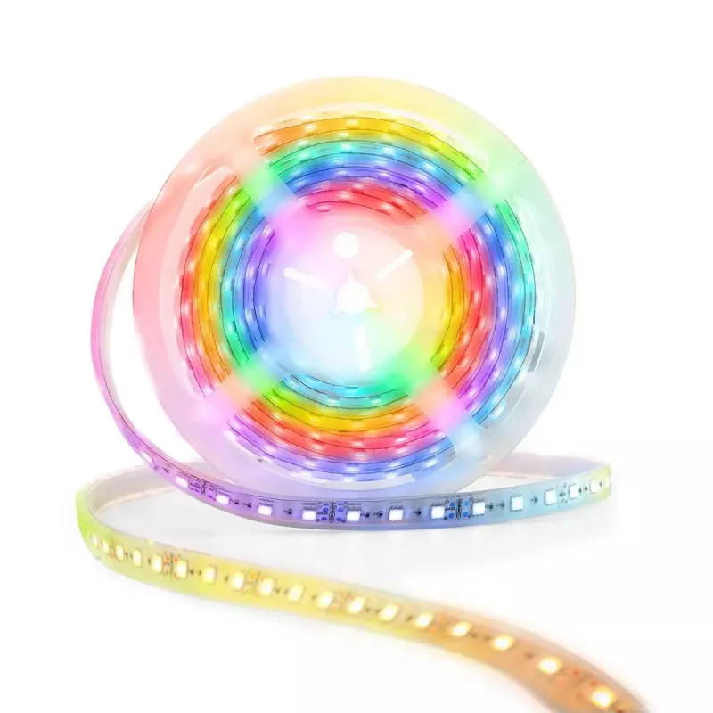 Faixa de luz inteligente Nedis WIFILS51CRGB – Wi‑Fi, RGB, 24 W, cabo de 1 m, 12 mm de largura