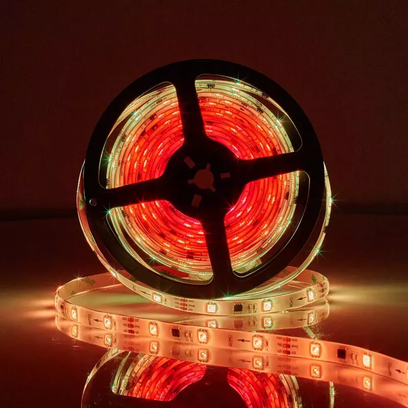 Faixa de luz inteligente Nedis WIFILS51CRGB – Wi‑Fi, RGB, 24 W, cabo de 1 m, 12 mm de largura