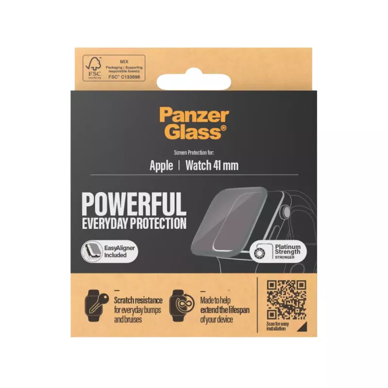 Proteção de ecrã PanzerGlass Apple Watch Series 8 7 41mm transparente
